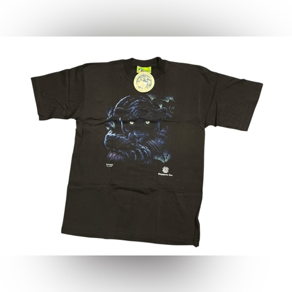 Vintage dead stock Black panther Singapore zoo t shirt size medium - Picture 1 of 4